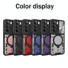 For Realme C75 4G / 14x 5G Global CD Texture Sliding Camshield Magnetic Holder Phone Case(Red) - 2