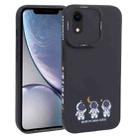 For iPhone XR Astronaut Pattern TPU Phone Case(Black) - 1