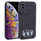 For iPhone XS Max Astronaut Pattern TPU Phone Case(Black) - 1