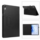 For Huawei MatePad Air 11.5 inch Litchi Texture Leather Tablet Case with Holder(Black) - 1