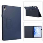 For Huawei MatePad Air 11.5 inch Litchi Texture Leather Tablet Case with Holder(Dark Blue) - 1