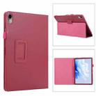 For Huawei MatePad Air 11.5 inch Litchi Texture Leather Tablet Case with Holder(Rose Red) - 1