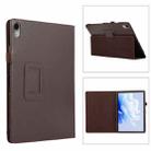 For Huawei MatePad Air 11.5 inch Litchi Texture Leather Tablet Case with Holder(Brown) - 1