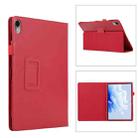 For Huawei MatePad Air 11.5 inch Litchi Texture Leather Tablet Case with Holder(Red) - 1