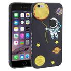 For iPhone 6s Plus / 6 Plus Hug Moon Astronaut Pattern TPU Phone Case(Black) - 1