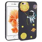 For iPhone 6s / 6 Hug Moon Astronaut Pattern TPU Phone Case(Black) - 1