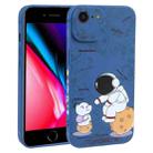 For iPhone SE 2022 / SE 2020 / 8 / 7 Astronaut Pattern Frosted TPU Phone Case(Blue) - 1