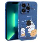 For iPhone 13 Pro Max Astronaut Pattern Frosted TPU Phone Case(Blue) - 1