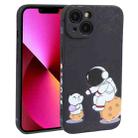 For iPhone 13 Astronaut Pattern Frosted TPU Phone Case(Black) - 1