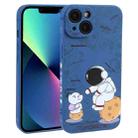 For iPhone 13 mini Astronaut Pattern Frosted TPU Phone Case(Blue) - 1