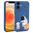 For iPhone 12 Astronaut Pattern Frosted TPU Phone Case(Blue) - 1