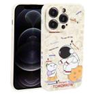 For iPhone 12 Pro Astronaut Pattern Frosted TPU Phone Case(White) - 1