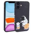 For iPhone 11 Astronaut Pattern Frosted TPU Phone Case(Black) - 1