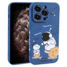 For iPhone 11 Pro Astronaut Pattern Frosted TPU Phone Case(Blue) - 1