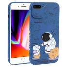 For iPhone 8 Plus / 7 Plus Astronaut Pattern Frosted TPU Phone Case(Blue) - 1