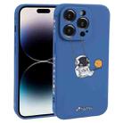For iPhone 14 Pro Max Astronaut Swinging Pattern TPU Phone Case(Blue) - 1