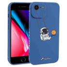 For iPhone SE 2022 / SE 2020 / 8 / 7 Astronaut Swinging Pattern TPU Phone Case(Blue) - 1