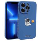 For iPhone 13 Pro Astronaut Swinging Pattern TPU Phone Case(Blue) - 1