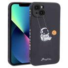 For iPhone 13 mini Astronaut Swinging Pattern TPU Phone Case(Black) - 1