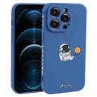 For iPhone 12 Pro Max Astronaut Swinging Pattern TPU Phone Case(Blue) - 1