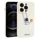 For iPhone 12 Pro Astronaut Swinging Pattern TPU Phone Case(White) - 1