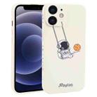 For iPhone 12 mini Astronaut Swinging Pattern TPU Phone Case(White) - 1