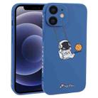 For iPhone 12 mini Astronaut Swinging Pattern TPU Phone Case(Blue) - 1
