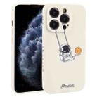 For iPhone 11 Pro Max Astronaut Swinging Pattern TPU Phone Case(White) - 1