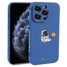 For iPhone 11 Pro Max Astronaut Swinging Pattern TPU Phone Case(Blue) - 1