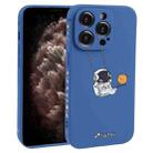 For iPhone 11 Pro Astronaut Swinging Pattern TPU Phone Case(Blue) - 1