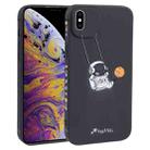 For iPhone XS Max Astronaut Swinging Pattern TPU Phone Case(Black) - 1