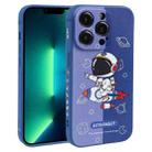 For iPhone 13 Pro Max Color Contrast Astronaut Pattern TPU Phone Case(Blue) - 1