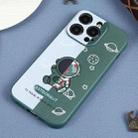 For iPhone 13 Pro Max Color Contrast Astronaut Pattern TPU Phone Case(Green) - 2