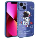 For iPhone 13 Color Contrast Astronaut Pattern TPU Phone Case(Blue) - 1