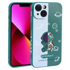 For iPhone 13 Color Contrast Astronaut Pattern TPU Phone Case(Green) - 1