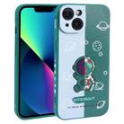 For iPhone 13 mini Color Contrast Astronaut Pattern TPU Phone Case(Green) - 1