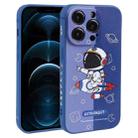 For iPhone 12 Pro Max Color Contrast Astronaut Pattern TPU Phone Case(Blue) - 1