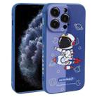 For iPhone 11 Pro Max Color Contrast Astronaut Pattern TPU Phone Case(Blue) - 1