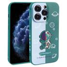 For iPhone 11 Pro Max Color Contrast Astronaut Pattern TPU Phone Case(Green) - 1