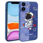 For iPhone 11 Color Contrast Astronaut Pattern TPU Phone Case(Blue) - 1