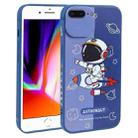 For iPhone 8 Plus / 7 Plus Color Contrast Astronaut Pattern TPU Phone Case(Blue) - 1