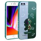 For iPhone 8 Plus / 7 Plus Color Contrast Astronaut Pattern TPU Phone Case(Green) - 1