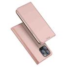 For iPhone 15 Pro DUX DUCIS Skin Pro Series Flip Leather Phone Case(Rose Gold) - 1
