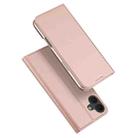 For iPhone 16 Plus DUX DUCIS Skin Pro Series Flip Leather Phone Case(Rose Gold) - 1