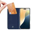 For iPhone 16 DUX DUCIS Skin Pro Series Flip Leather Phone Case(Blue) - 3