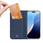 For iPhone 16 Pro DUX DUCIS Skin Pro Series Flip Leather Phone Case(Blue) - 3