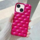 For iPhone 14 3D Scale Style TPU Phone Case(Rose Red) - 1