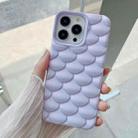 For iPhone 14 Pro 3D Scale Style TPU Phone Case(Light Purple) - 1