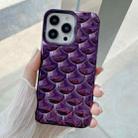 For iPhone 14 Pro 3D Scale Style TPU Phone Case(Deep Purple) - 1