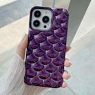 For iPhone 13 Pro 3D Scale Style TPU Phone Case(Deep Purple) - 1